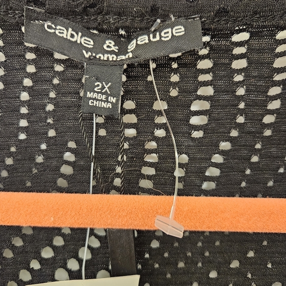 NWT - Cable & Gauge Black Sweater Wrap - Size 2X - Picture 2 of 7